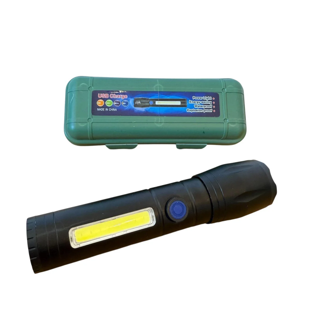 LINTERNA RECARGABLE TACTICA C/ZOOM 13CM C/SALIDA TIPO C M25-009