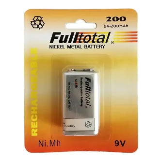 BATERIA 9V  FULLTOTAL NI.MH. 200 MAH.