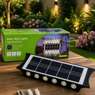SOLAR PARED BIDIRECCIONAL 12LED CBK BK-8 OPCIONAL:FRIA CALIDA